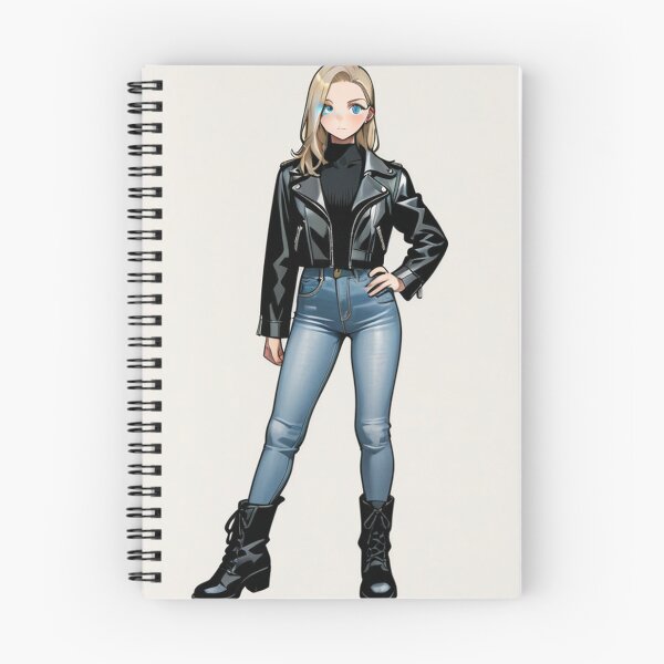 Item preview, Fashion - Man in Black Leather Jacket Slim Jeans Streetwear Anime designed and sold by AnimeShin.
