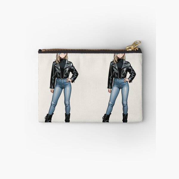 Item preview, Fashion - Man in Black Leather Jacket Slim Jeans Streetwear Anime designed and sold by AnimeShin.