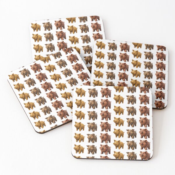 Item preview, Three Pigs , each made of straw , wood and brick designed and sold by CornershopTee.