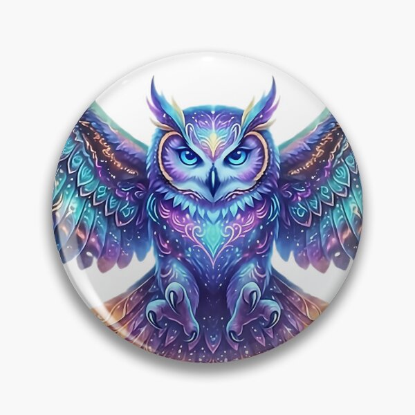 Item preview, Magic Cosmic Owl Colorful Fantasy Art designed and sold by Lovely Elen.