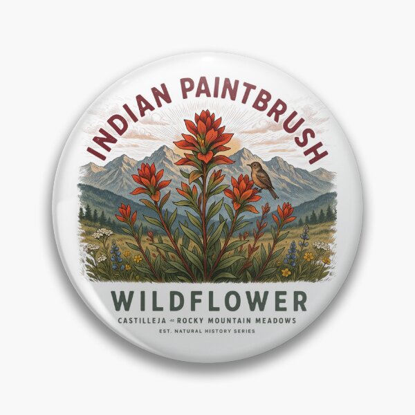 Item preview, Indian Paintbrush Wildflower – Castilleja Rocky Mountain Meadows Botanical Nature Design designed and sold by ArcticFoxStudio.