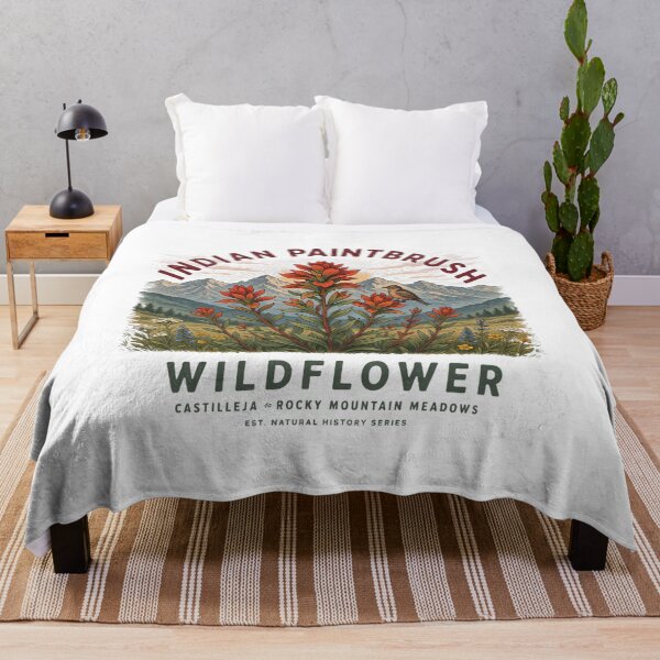 Item preview, Indian Paintbrush Wildflower – Castilleja Rocky Mountain Meadows Botanical Nature Design designed and sold by ArcticFoxStudio.