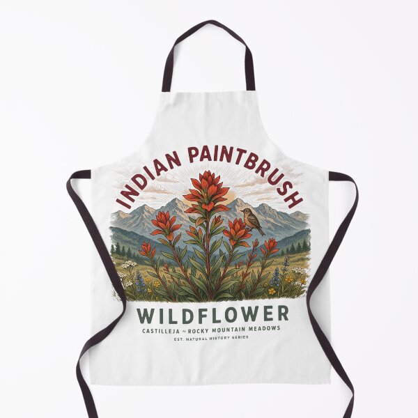Item preview, Indian Paintbrush Wildflower – Castilleja Rocky Mountain Meadows Botanical Nature Design designed and sold by ArcticFoxStudio.