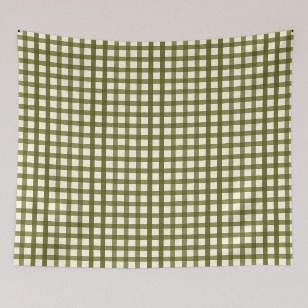 Item preview, gingham check in color wash in olive green designed and sold by lauragraves.