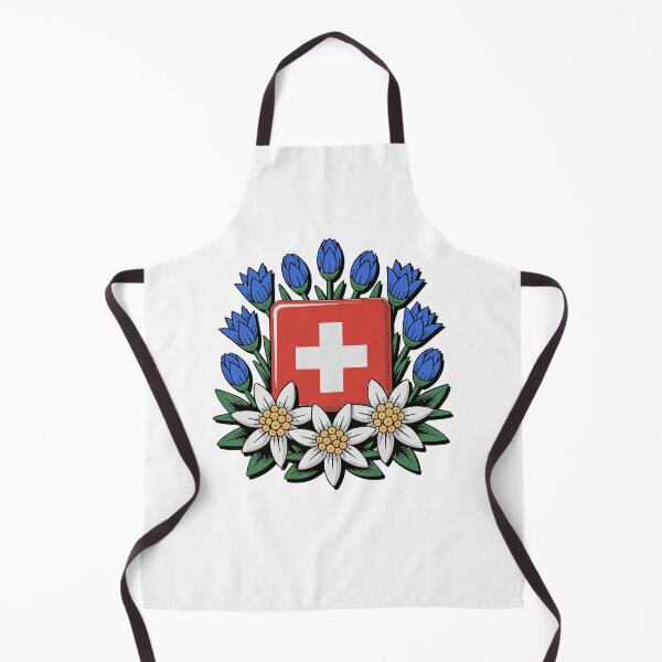 Item preview, Swiss National Day Bundesfeier Alpine Flowers designed and sold by AntiqueImages.