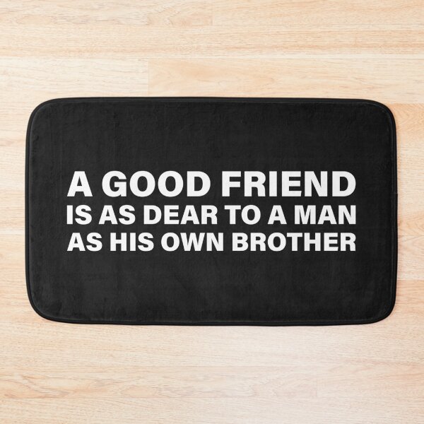 Item preview, A Good Friend Is as Dear to a Man as His Own Brother — The Odyssey Quote (Black Version) designed and sold by LiteraryRelics.