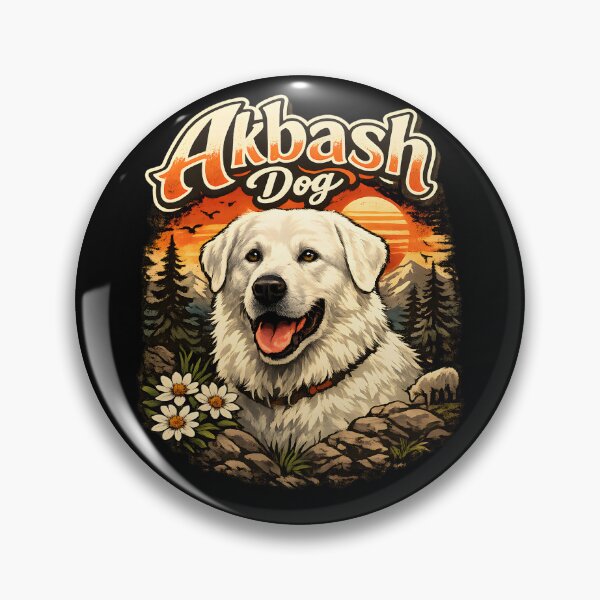 Item preview, Akbash Dog Sunset Mountain Portrait | Livestock Guardian Breed Art designed and sold by blankTeeShirt.