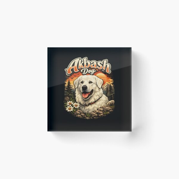 Item preview, Akbash Dog Sunset Mountain Portrait | Livestock Guardian Breed Art designed and sold by blankTeeShirt.