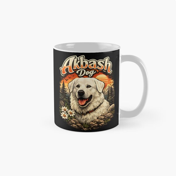 Item preview, Akbash Dog Sunset Mountain Portrait | Livestock Guardian Breed Art designed and sold by blankTeeShirt.