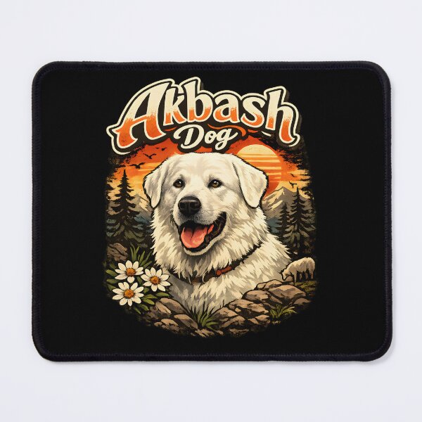 Item preview, Akbash Dog Sunset Mountain Portrait | Livestock Guardian Breed Art designed and sold by blankTeeShirt.