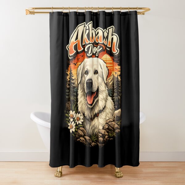 Item preview, Akbash Dog Sunset Mountain Portrait | Livestock Guardian Breed Art designed and sold by blankTeeShirt.