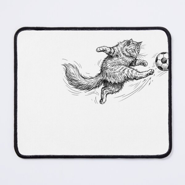 Item preview, Soccer Cat Kicking Ball Funny Animal Football Player designed and sold by longngusuc.