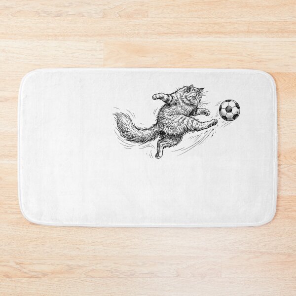 Item preview, Soccer Cat Kicking Ball Funny Animal Football Player designed and sold by longngusuc.