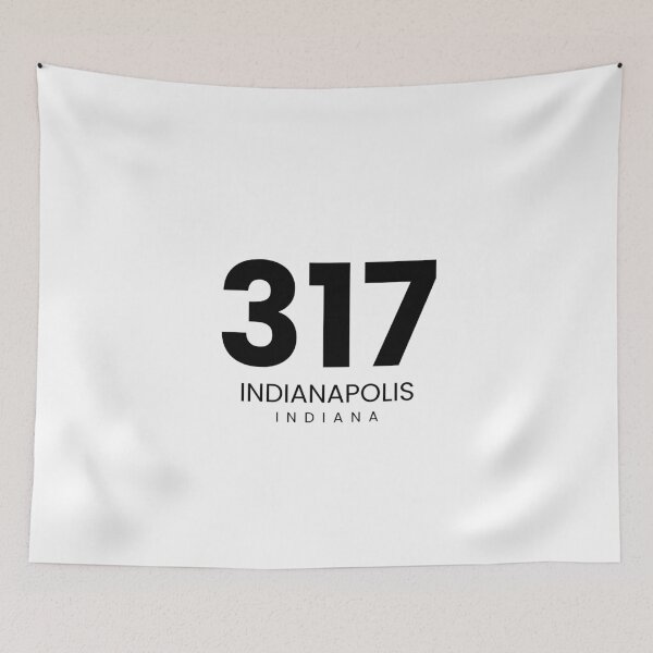 Item preview, 317 Indianapolis Indiana Minimalist Area Code designed and sold by Paper Drip.