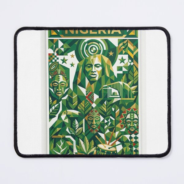 Item preview, Nigeria Cubist Art Poster – Zuma Rock African Wall Art – ZK PRO designed and sold by zalakopro.