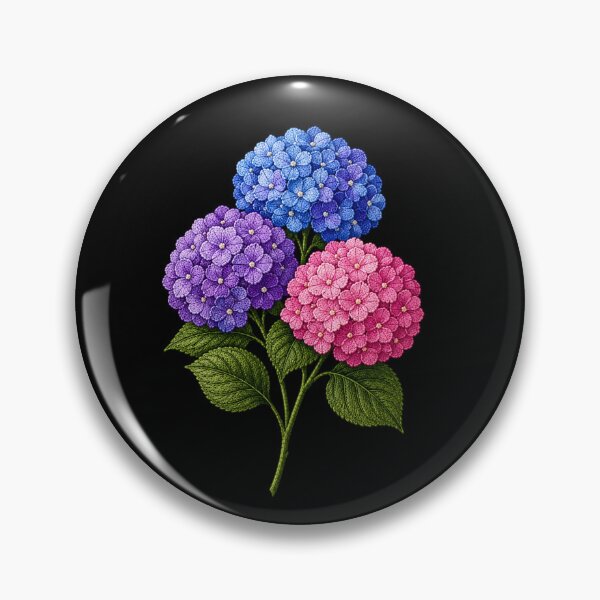 Item preview, Hydrangea Stem Embroidery designed and sold by ColorSplash123.