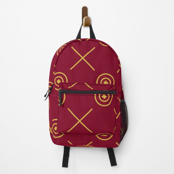 Item preview, Luxury Geometric Circle and Cross Seamless Pattern in Gold on Deep Red Background designed and sold by Longsilp.