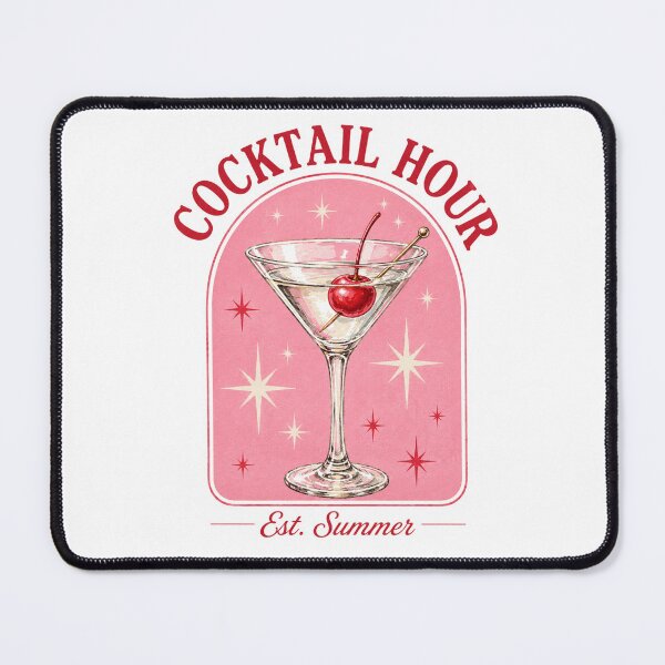 Item preview, Cocktail Hour Retro Martini Glass Aesthetic Graphic designed and sold by Backsay.