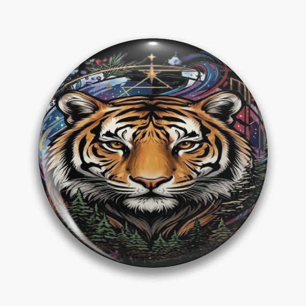 Item preview, Golden Mystic Tiger Forest Illustration designed and sold by MAJCO-ART.