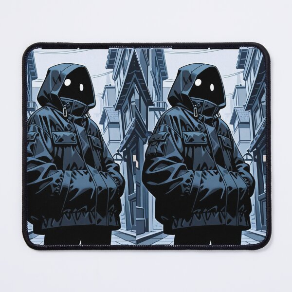 Item preview, Fashion - Man in Black Puffer Jacket Hood Up Streetwear Anime Variant 2 designed and sold by AnimeShin.