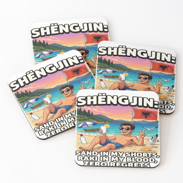 Item preview, Shëngjin Albania Beach Party T-Shirt – Sand in My Shorts, Raki in My Blood, Zero Regrets Funny Vacation Design designed and sold by Sushikidsntod.