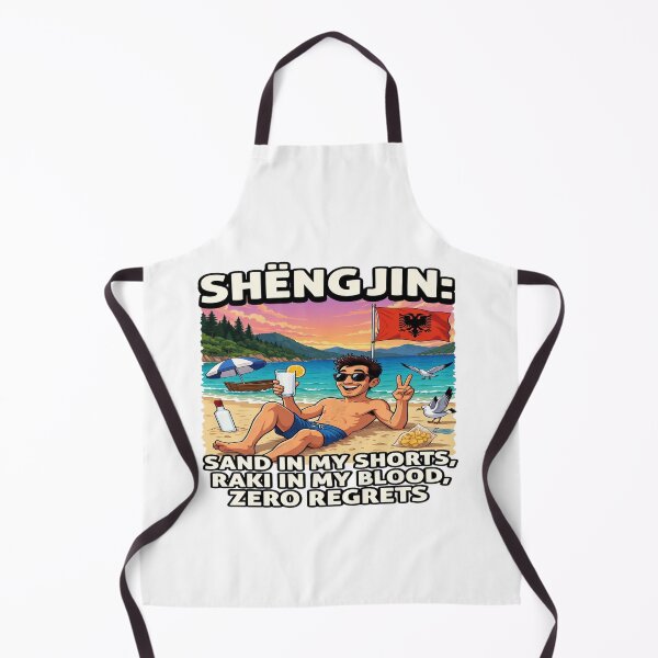 Item preview, Shëngjin Albania Beach Party T-Shirt – Sand in My Shorts, Raki in My Blood, Zero Regrets Funny Vacation Design designed and sold by Sushikidsntoddlers.