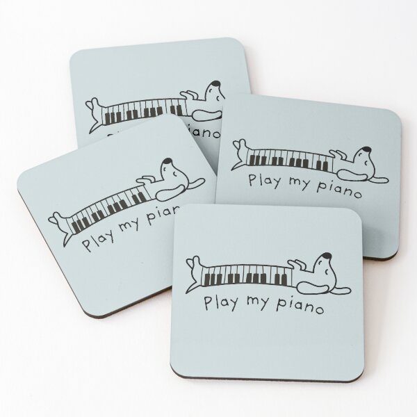 Item preview, Play my piano sausage dog designed and sold by InkRiot Studios.