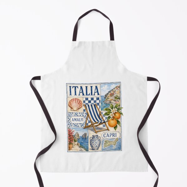 Item preview, Italia Amalfi Capri Vintage Mediterranean Travel Poster designed and sold by Backsay.