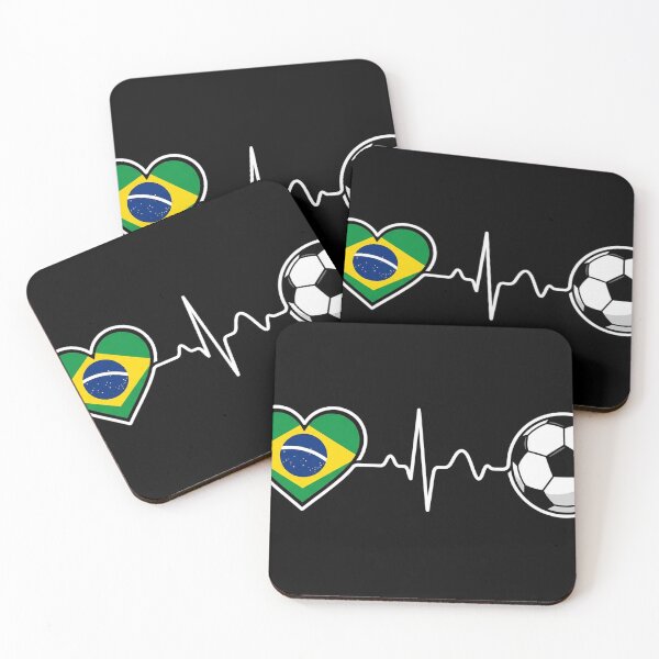 Item preview, Brazil Soccer Heartbeat Football Fan World Cup Love designed and sold by longngusuc.