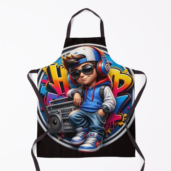 Item preview, Retro Hip Hop Boy - Urban Graffiti Boombox Art designed and sold by AgnesB77.