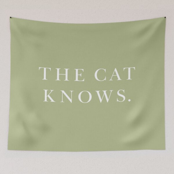 Item preview, Mysterious Cat Wisdom Minimalist Typography Design designed and sold by Meandmyshop.