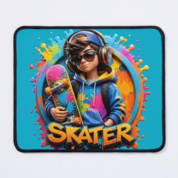 Item preview, Cool Skater Boy - Neon Paint Splash Skateboard Art designed and sold by AgnesB77.
