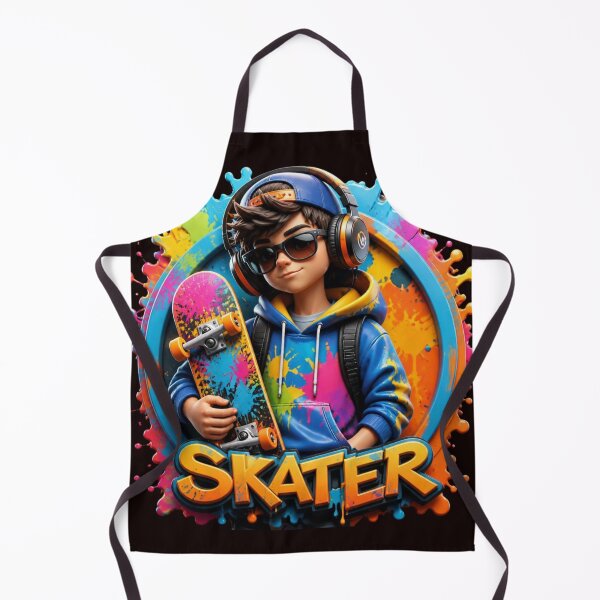 Item preview, Cool Skater Boy - Neon Paint Splash Skateboard Art designed and sold by AgnesB77.