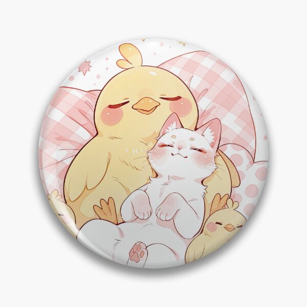 Item preview, Cute anime cat and chicks designed and sold by The Deep Studio.