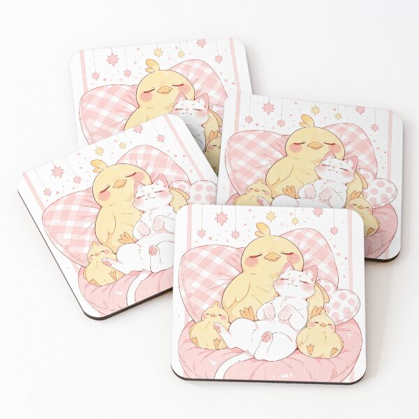 Item preview, Cute anime cat and chicks designed and sold by The Deep Studio.