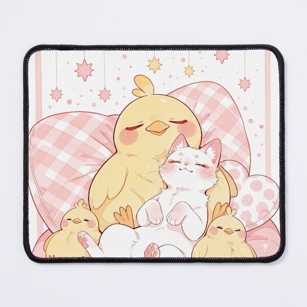 Item preview, Cute anime cat and chicks designed and sold by The Deep Studio.