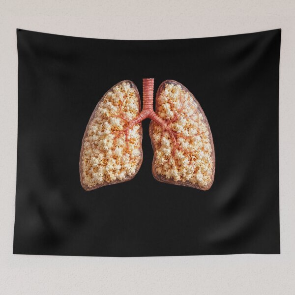 Item preview, Surreal Popcorn Lungs Funny Snack Anatomy designed and sold by elderberry.