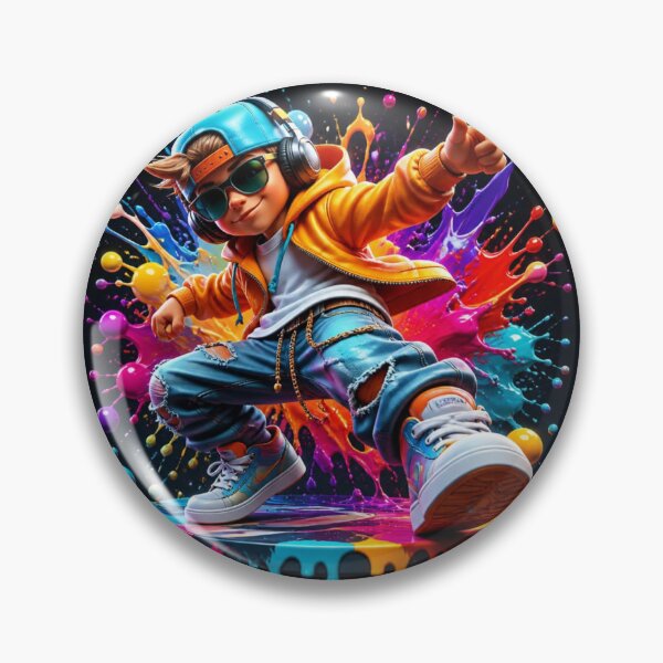Item preview, Cool Hip Hop Boy Dancer - Neon Paint Splash Street Art designed and sold by AgnesB77.