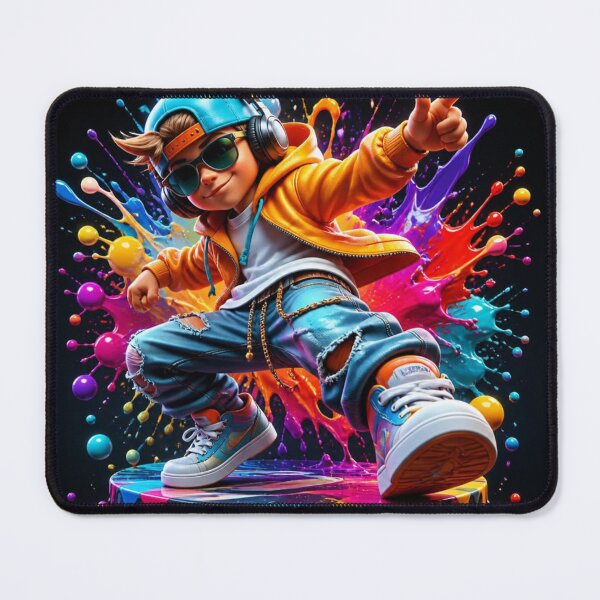 Item preview, Cool Hip Hop Boy Dancer - Neon Paint Splash Street Art designed and sold by AgnesB77.