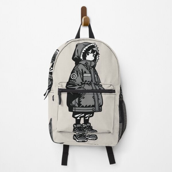 Item preview, Fashion - Man in Black Puffer Jacket Hood Up Streetwear Anime designed and sold by AnimeShin.