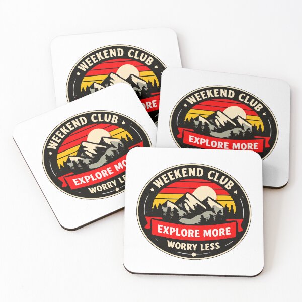 Item preview, Weekend Club – Explore More, Worry Less | Retro Adventure Badge Design designed and sold by FAFshop.