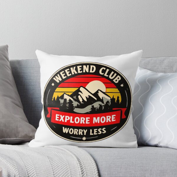 Item preview, Weekend Club – Explore More, Worry Less | Retro Adventure Badge Design designed and sold by FAFshop.