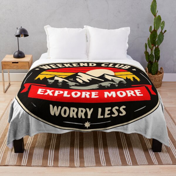 Item preview, Weekend Club – Explore More, Worry Less | Retro Adventure Badge Design designed and sold by FAFshop.