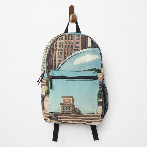 Item preview, Chicago Cloud Gate Travel Art Illustration designed and sold by BoringClothes .