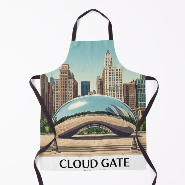 Item preview, Chicago Cloud Gate Travel Art Illustration designed and sold by BoringClothes .