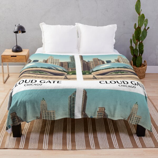 Item preview, Chicago Cloud Gate Travel Art Illustration designed and sold by BoringClothes .
