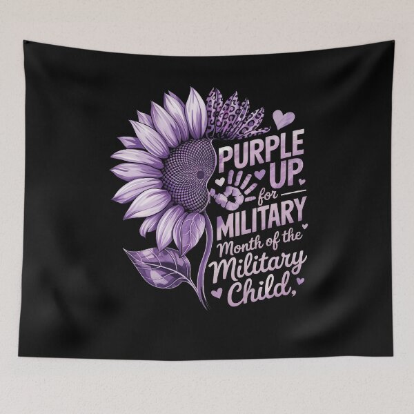 Item preview, Purple Up. For Military Month Of The Military Child, Military Family Support Sunflower designed and sold by SofenArt.