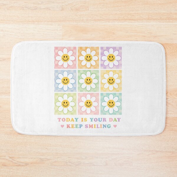 Item preview, Today Is Your Day Keep Smiling Retro Smiley Flower Grid designed and sold by Backsay.