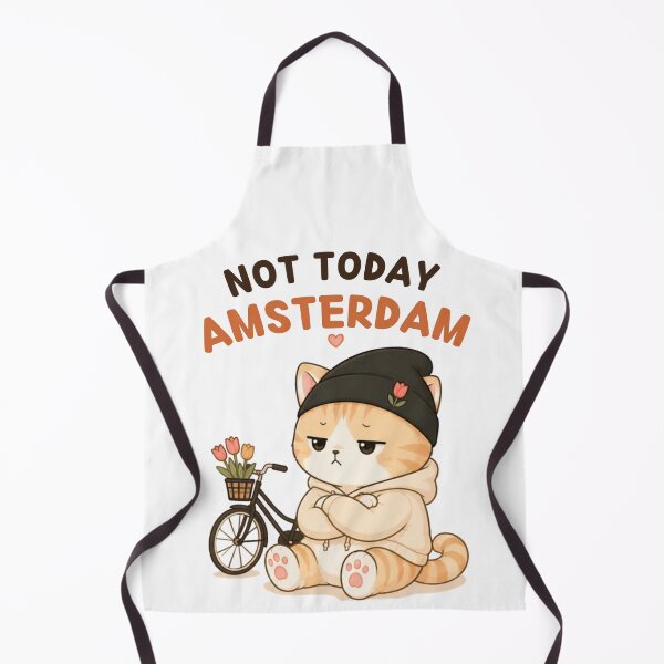 Item preview, Not Today Amsterdam Cat | Cute Kawaii Aesthetic | Funny Introvert Travel Design designed and sold by The Mood Index.