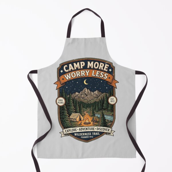 Item preview, Camp More Worry Less Vintage Camping Adventure designed and sold by PGRprint.
